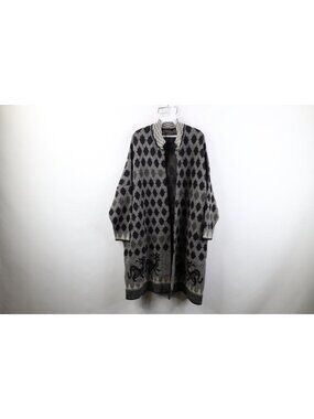 Vintage 90s Streetwear Womens 4XL Heavyweight Wool Knit Diamond Dragon Sweater